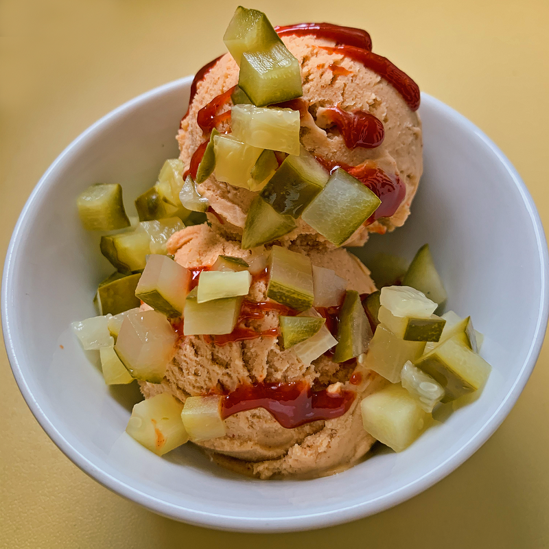 Peanut Butter and Pickle Ice Cream