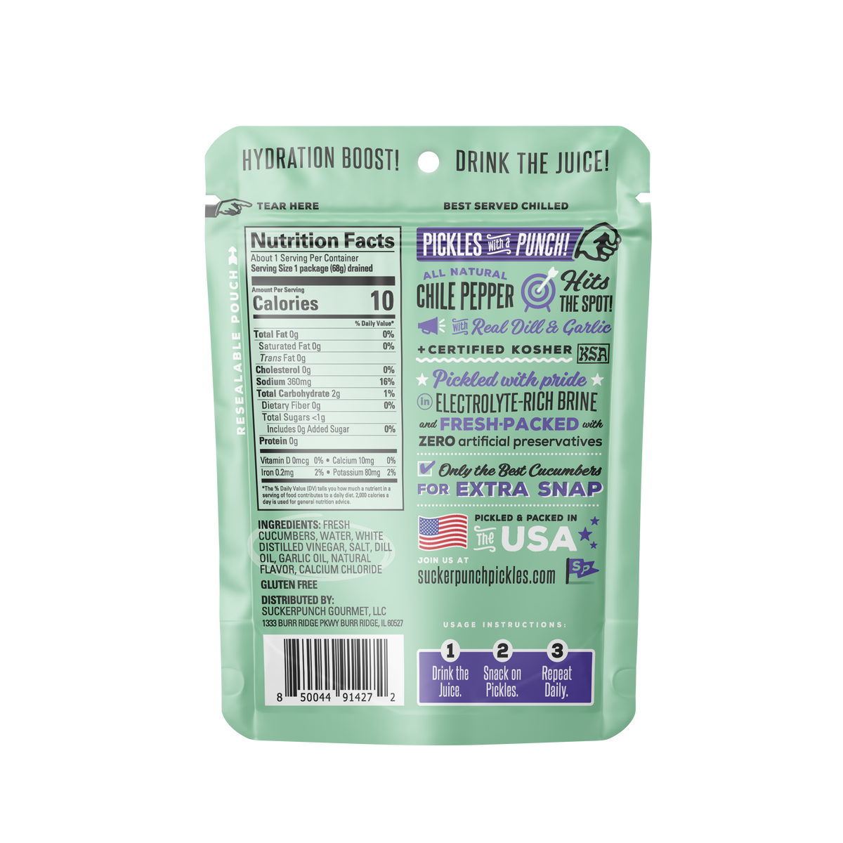 Spicy Kosher Dill Snack Pack