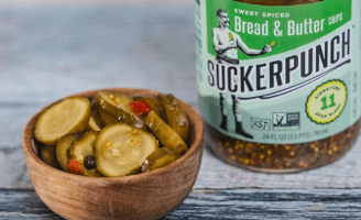 Pickle recipes plated on a table