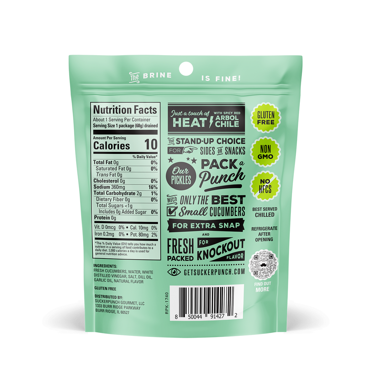 Pickle Pack Spicy Dill Snack Pack | Snackable Pickles with a Kick