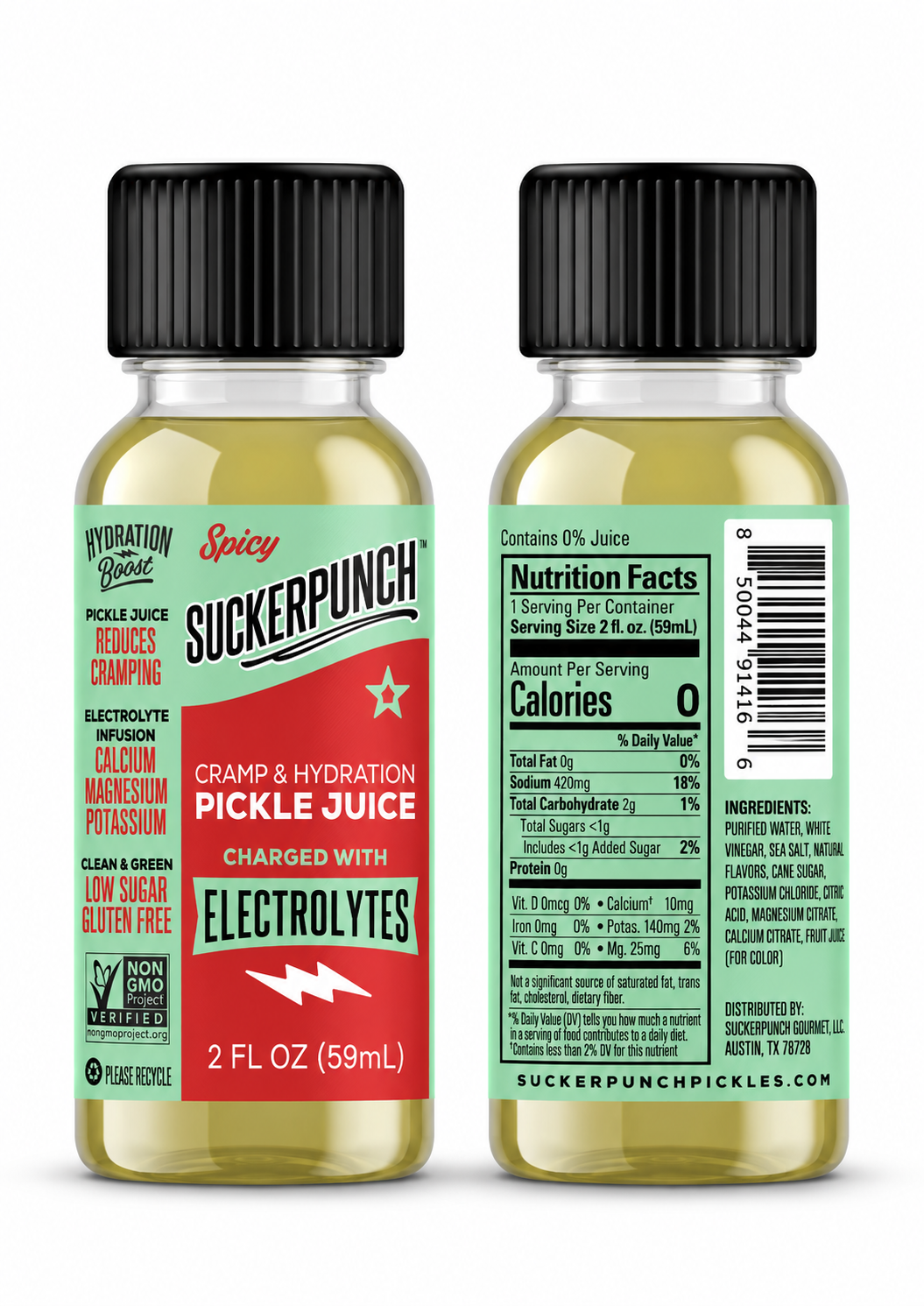 2oz Pickle Juice Shooter, Spicy (30 count)